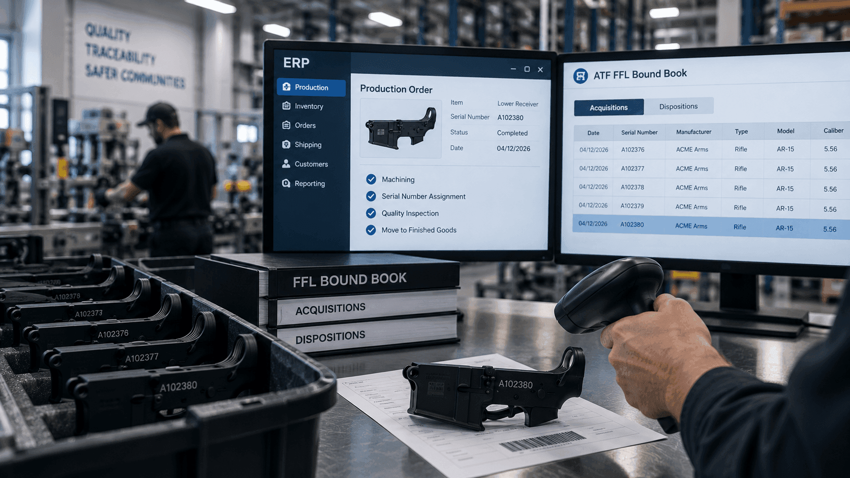El libro de registro FFL para fabricantes: mantener los registros de ATF y su ERP en sincronía