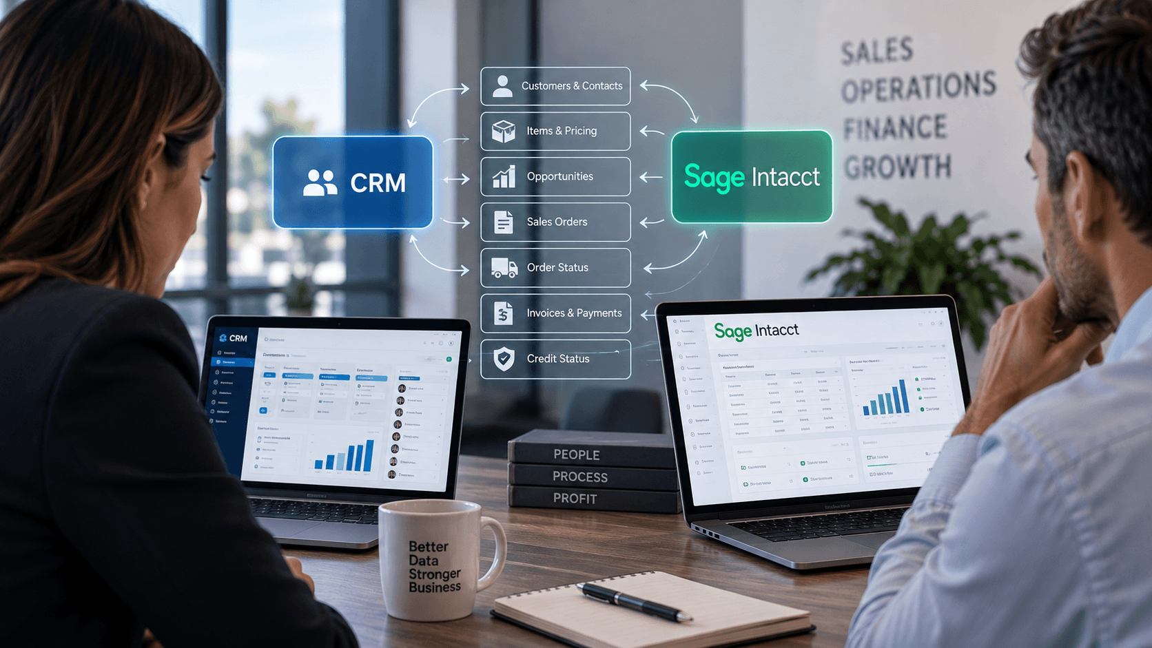 Elegir un CRM para Sage Intacct: Tres formas de conectar ventas y finanzas
